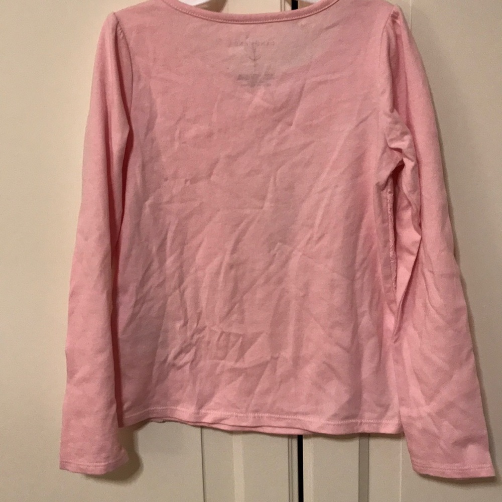 Lands end pink lace long sleeve tee. 4t - Picture 3 of 3